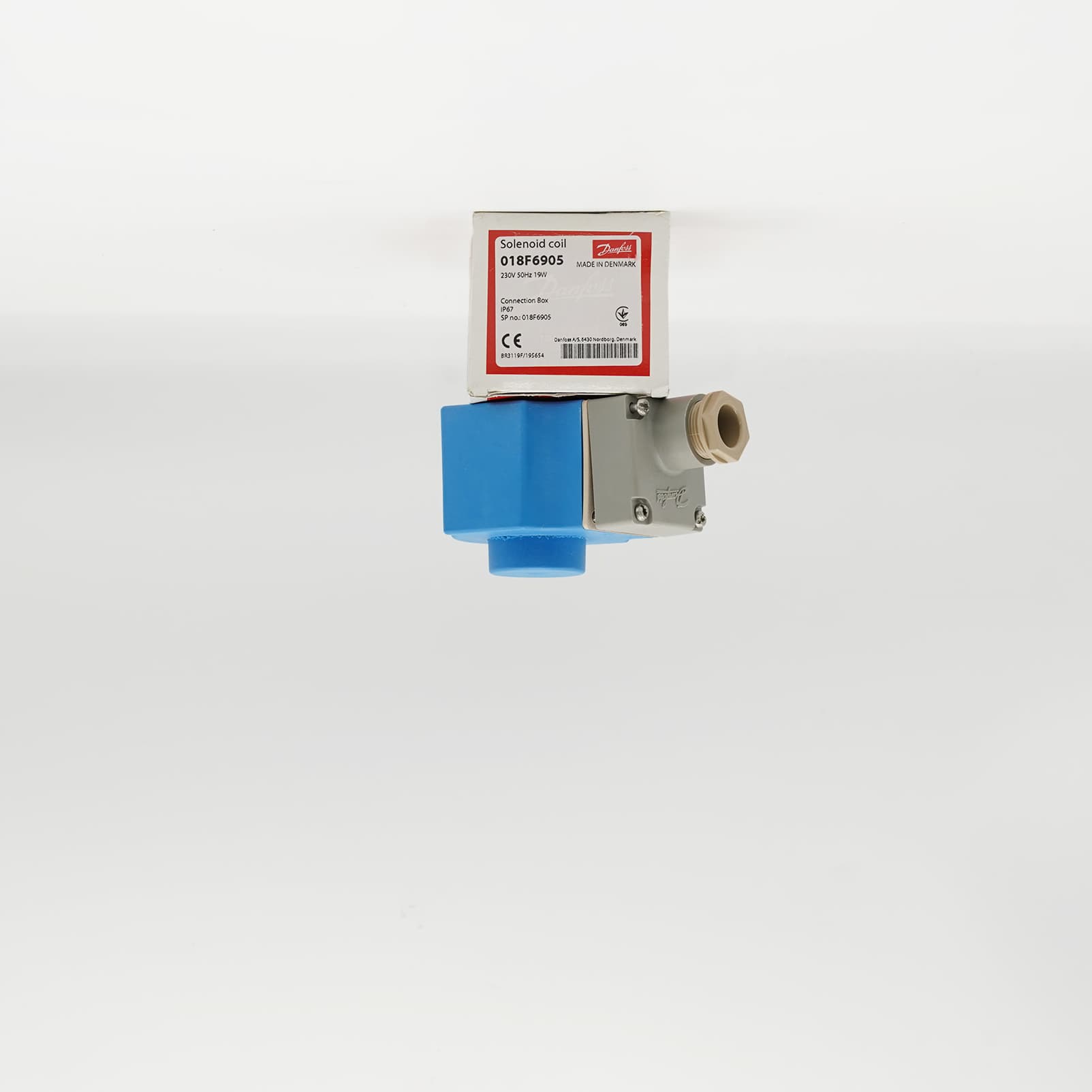 Bobine Danfoss BN230AS bleue et boîte 018F6905, 230 V 50 Hz 19 W
