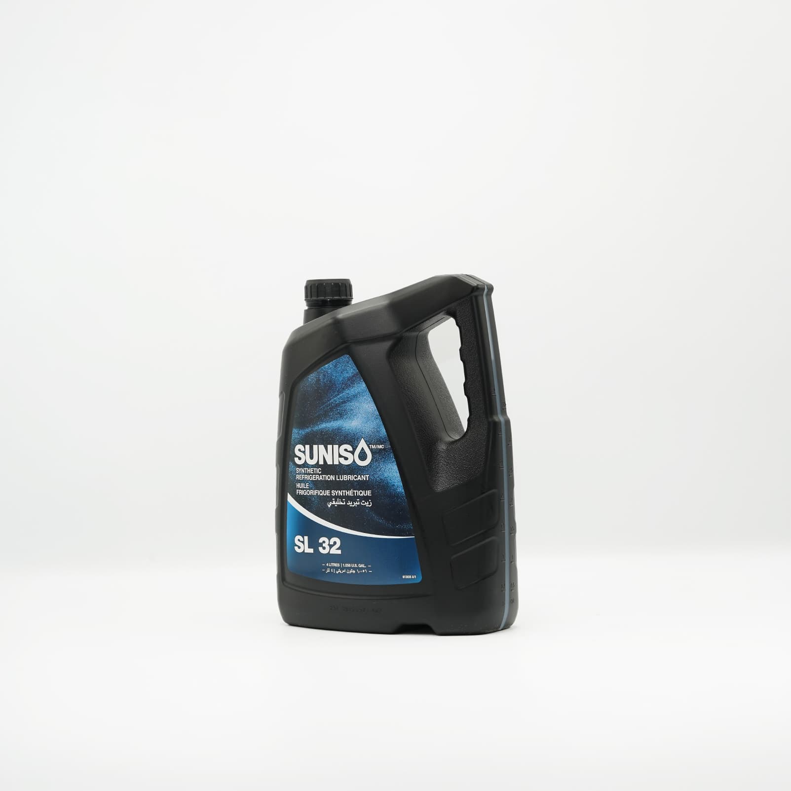 Bidon noir de 4 litres d’huile frigorifique synthétique SUNISO SL 32