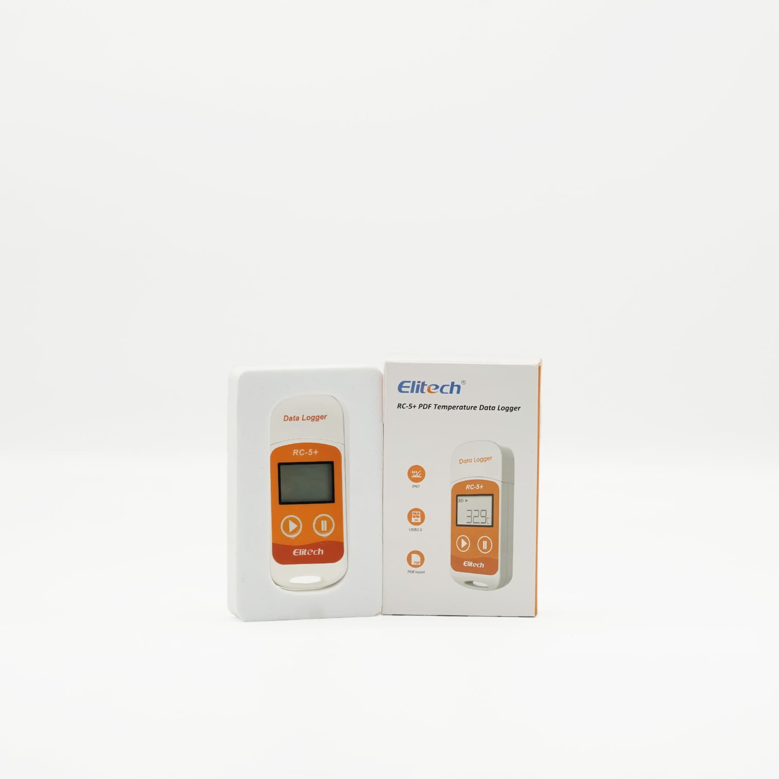 Enregistreur de température USB Elitech RC-5+ avec rapport PDF Enregistreur de température USB Elitech RC-5+ avec écran et boîte PDF Temperature Data Logger