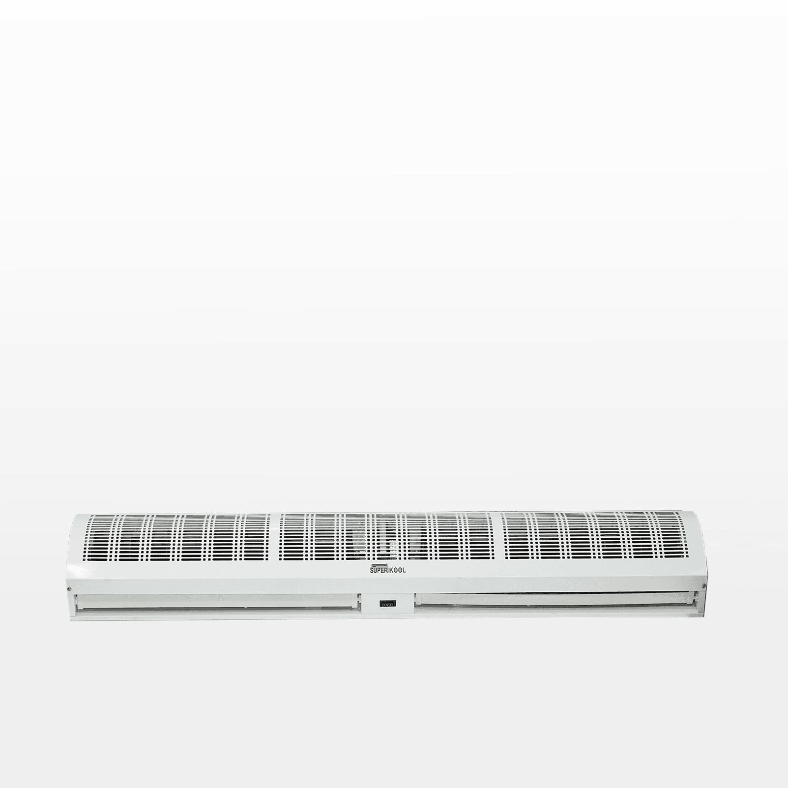 Rideau d’air blanc Super Kool avec grille supérieure et sortie frontale