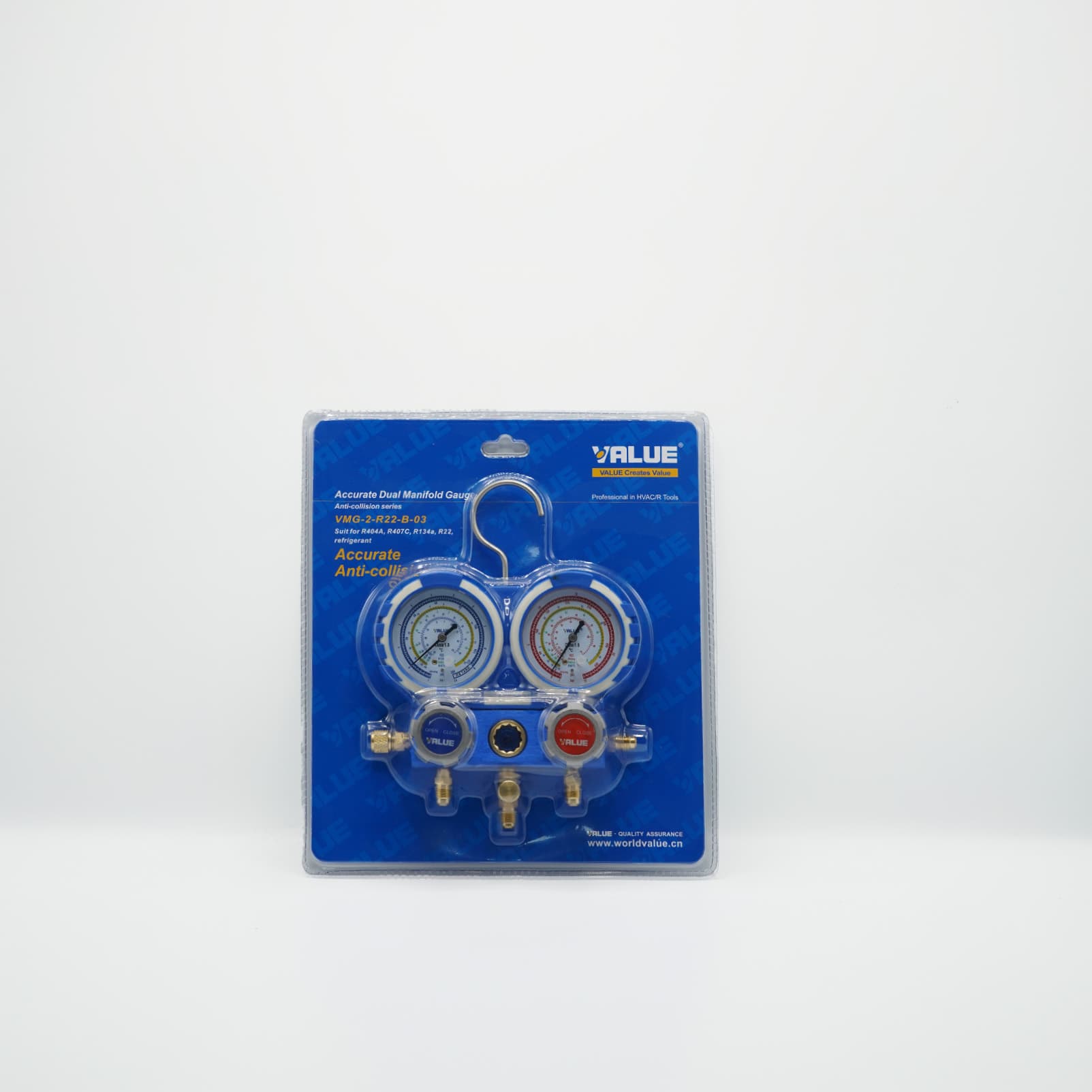 Manifold analogique VALUE VMG-2-R22-B-03 à deux cadrans dans son emballage