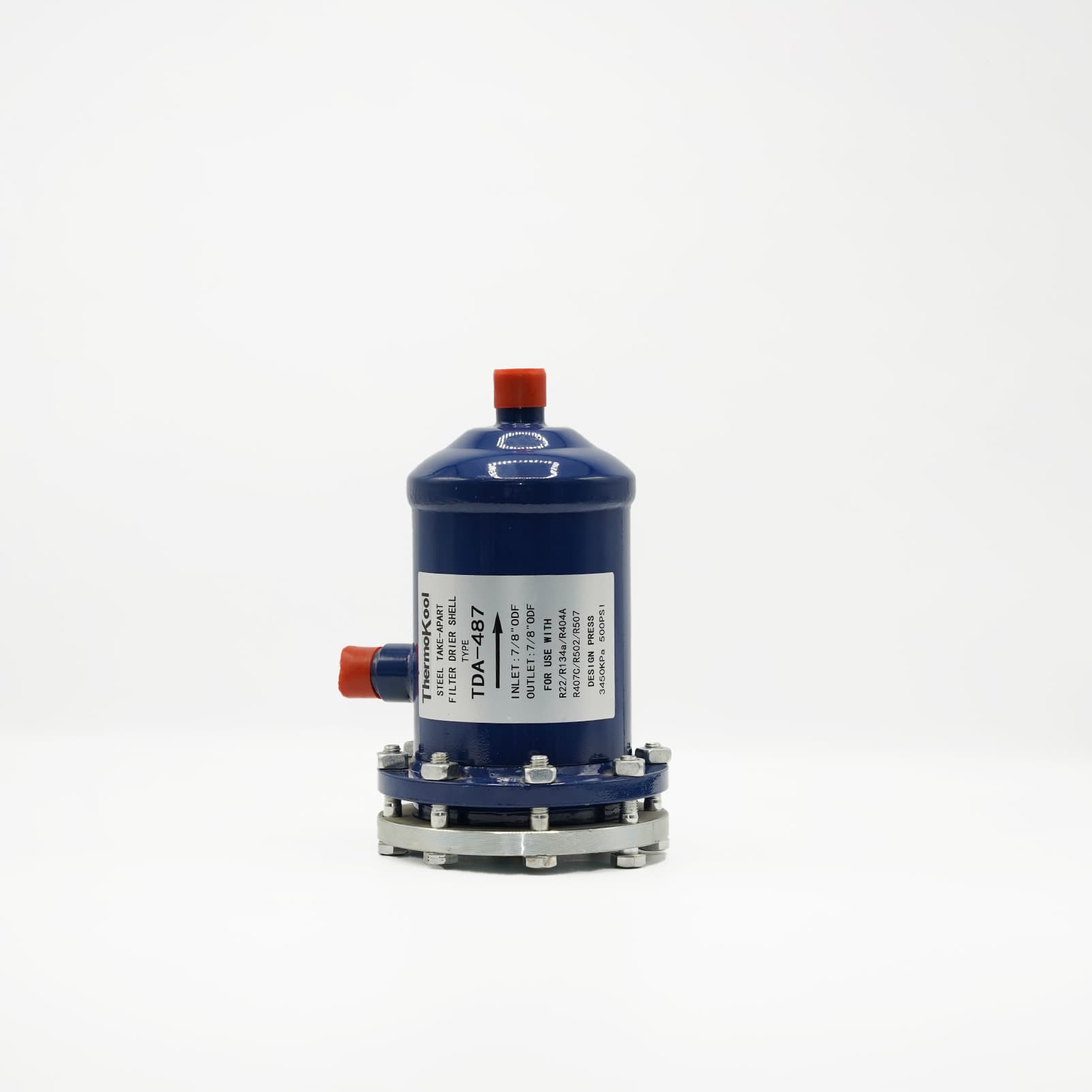 Boîtier porte-cartouche ThermoKool TDA-487 bleu, raccords 7/8 ODF et couvercle boulonné