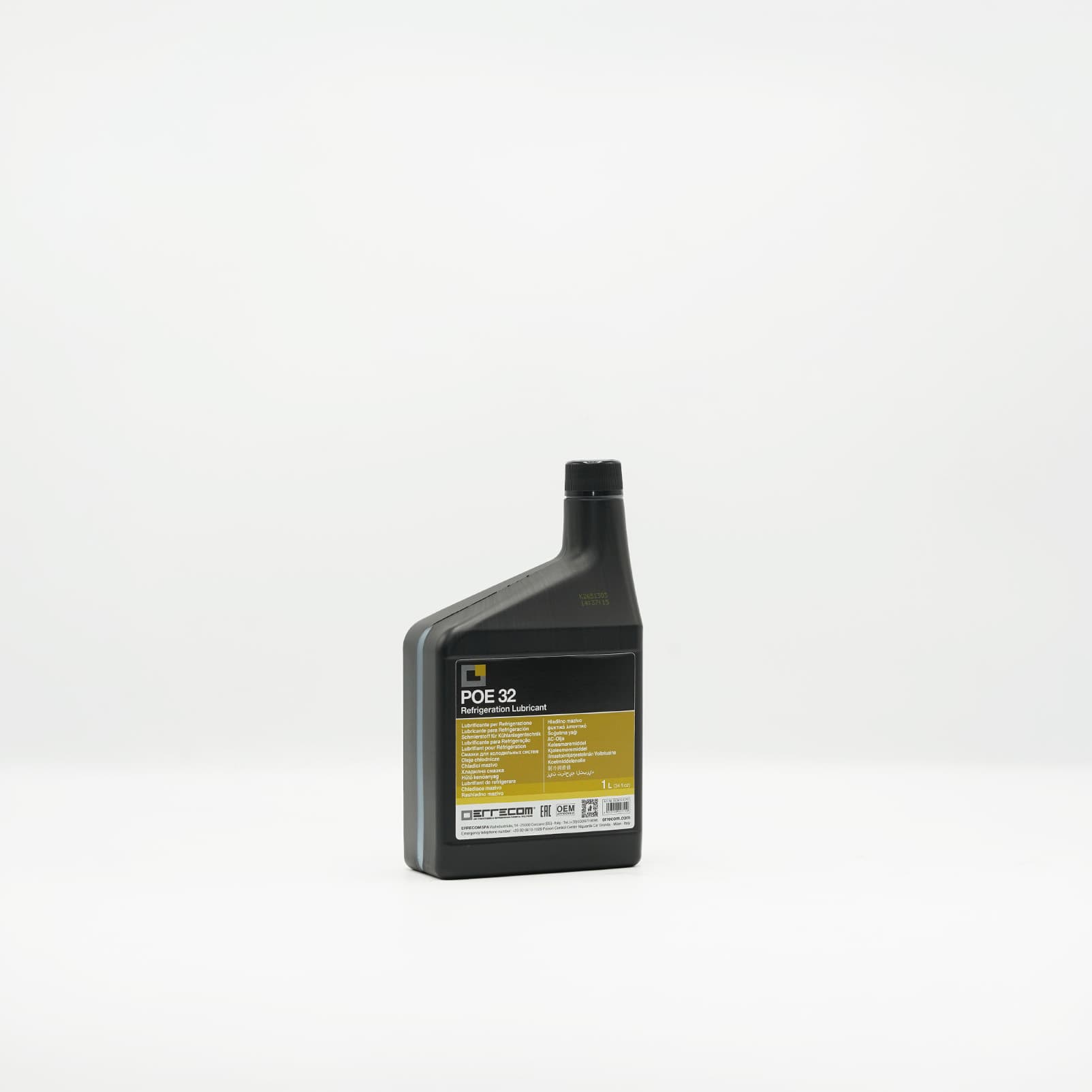 Huile frigorifique ERRECOM POE 32 en bouteille de 1 L Bouteille de 1 L d’huile pour compresseur frigorifique ERRECOM POE 32