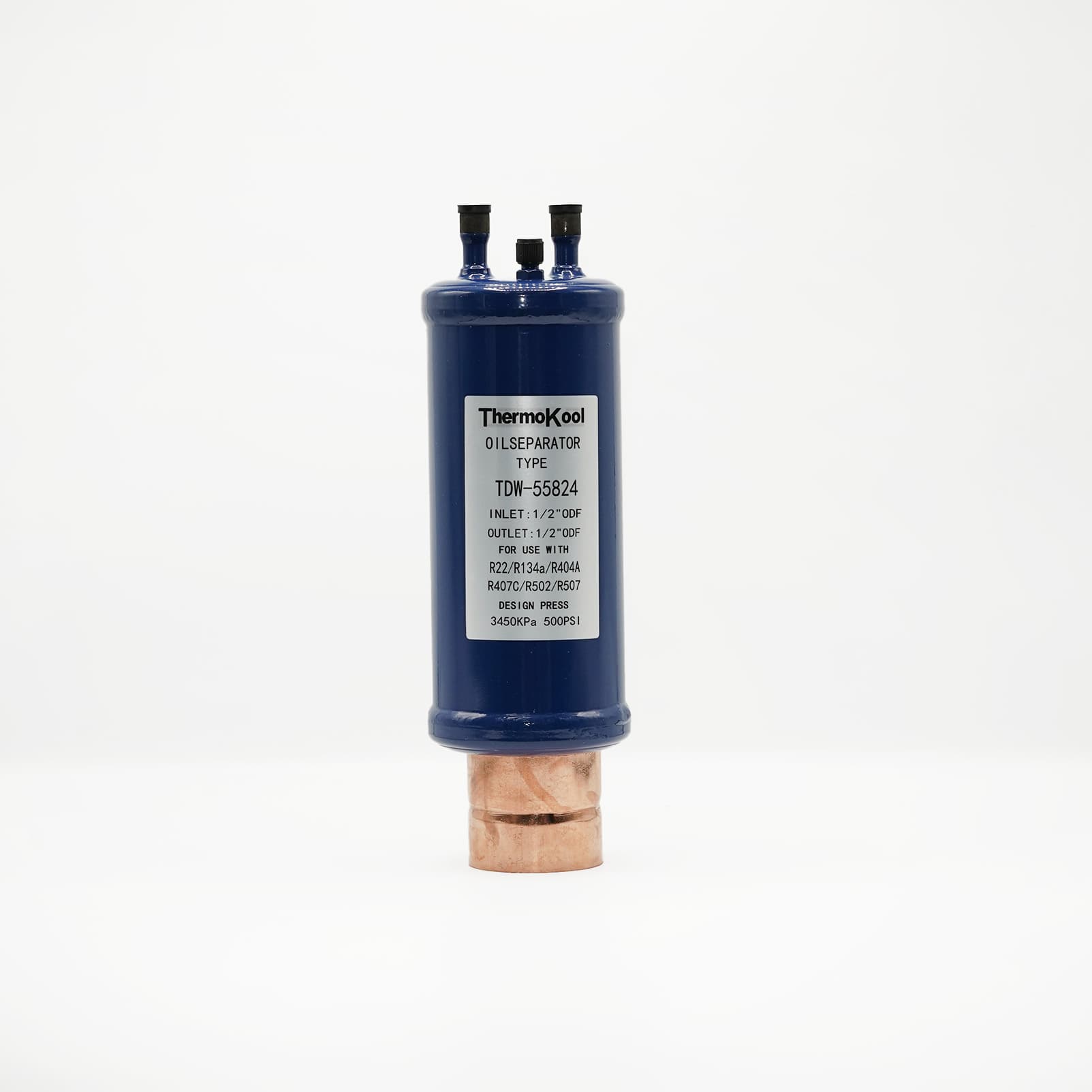 Séparateur d’huile ThermoKool TDW-55824 bleu avec étiquette 1/2 ODF