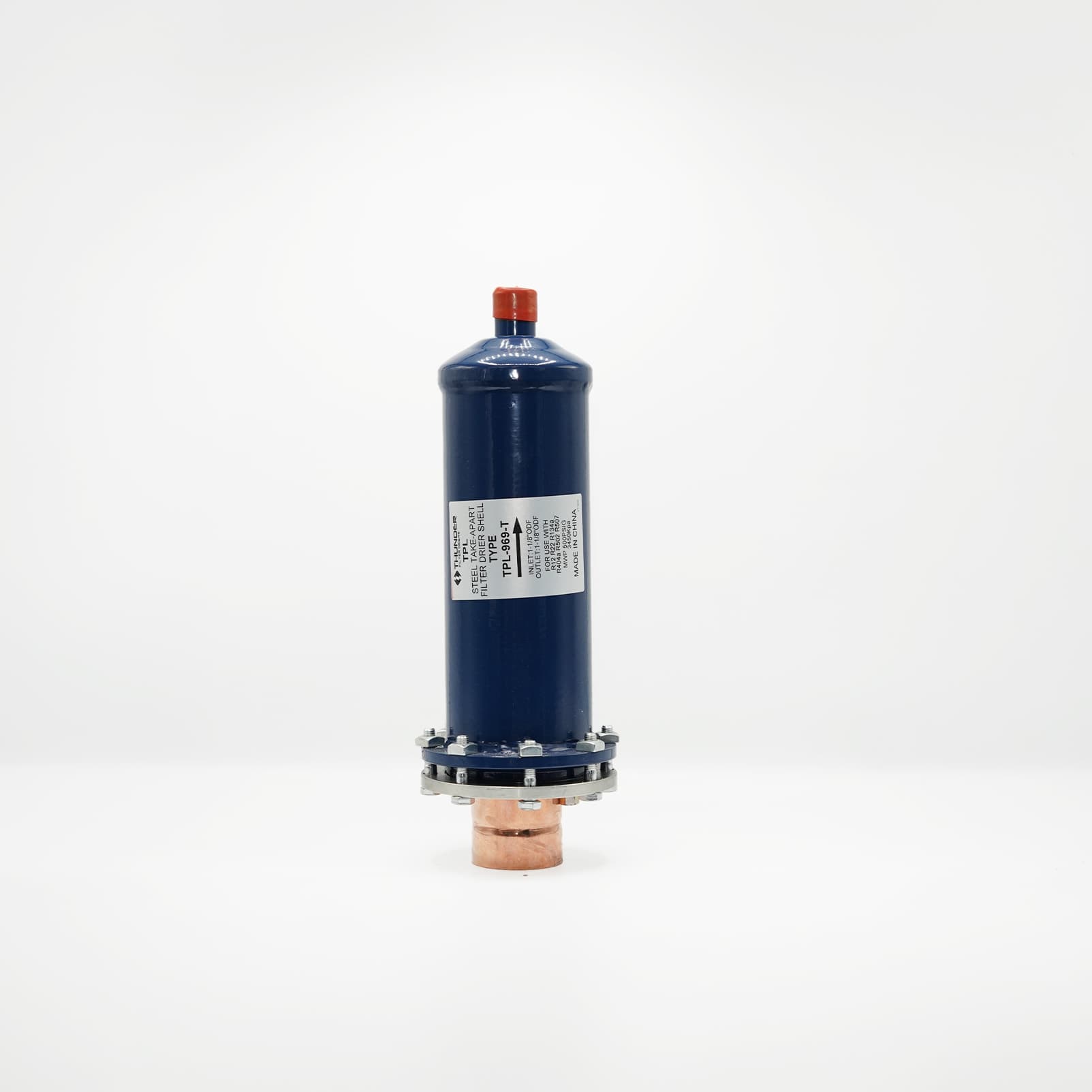 Boîtier porte-cartouche THUNDER TPL-969-T 1 1/8 ODF Boîtier porte-cartouche THUNDER TPL-969-T bleu, raccords 1 1/8 ODF et couvercle boulonné