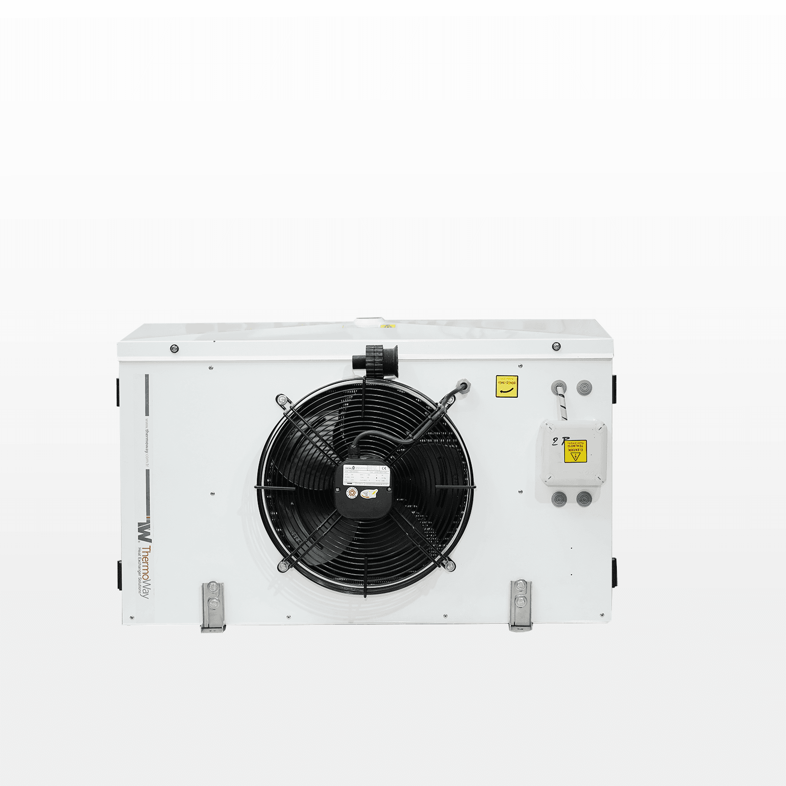 Évaporateur cubique Thermo Way à un ventilateur pour froid positif Évaporateur cubique Thermo Way blanc avec ventilateur et raccords