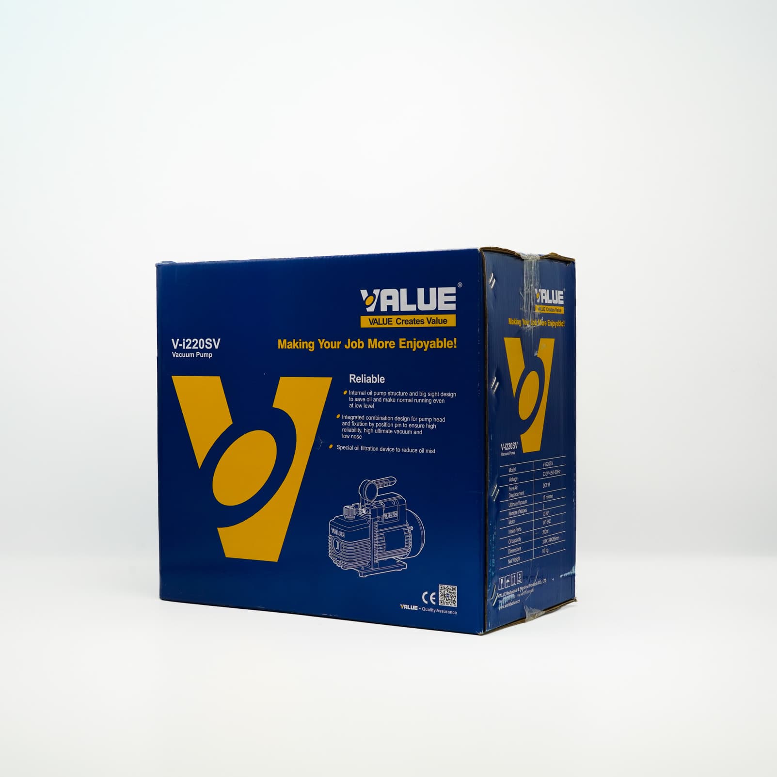 Carton VALUE V-i220SV de la pompe à vide double étage